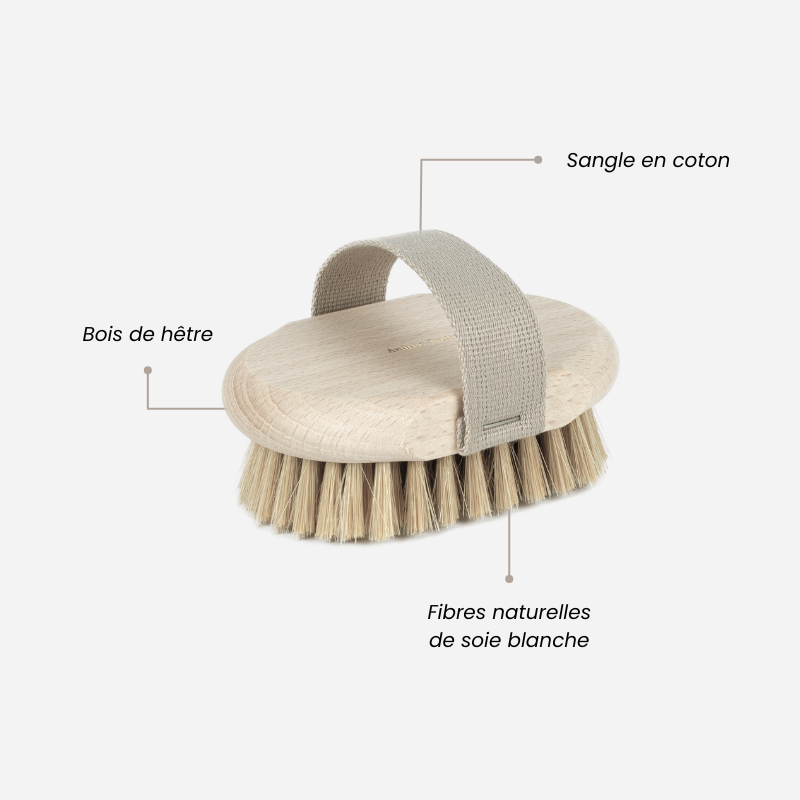 Brosse de massage et brossage à sec