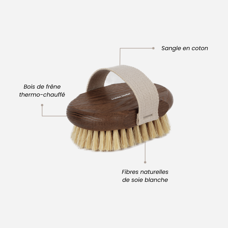 Brosse de massage et brossage à sec