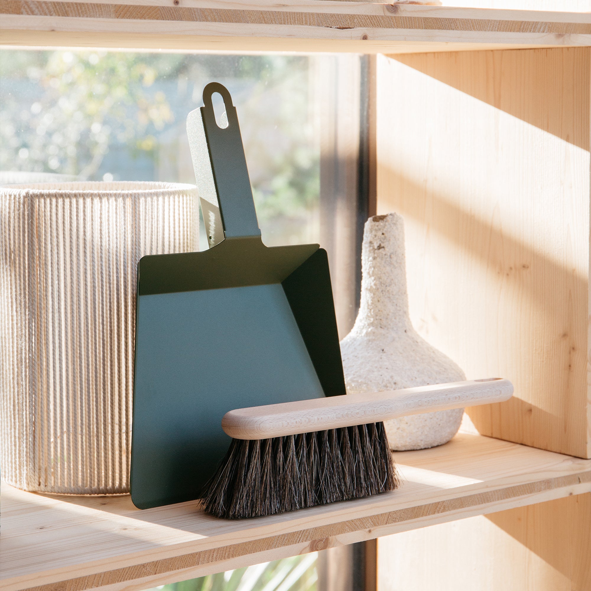 Coffret pelle et balayette hêtre Craft