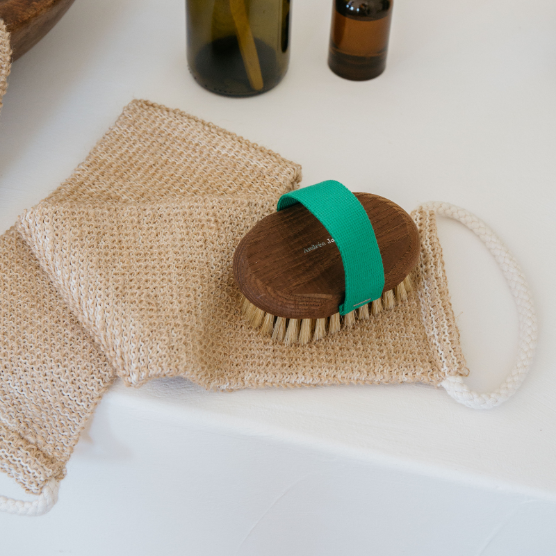 Lanière de gommage exfoliante en Jute