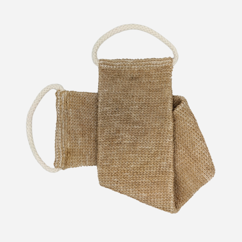 Lanière de gommage exfoliante en Jute