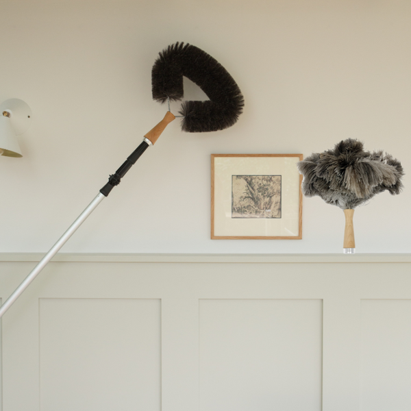 Plumeau Télescopique, Plumeau Toile D'araignée Poussière, Tete De Loup 250CM Tête Pliable Lavable