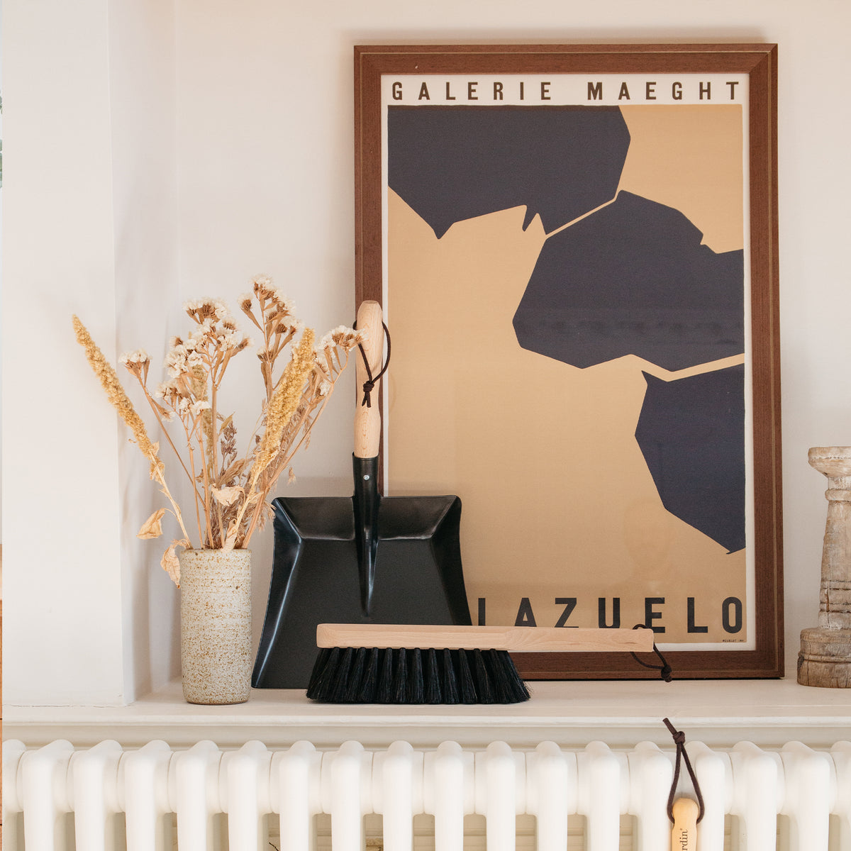 Nölle 455500 Pelle à Poussière En Métal Beige/Noir 22 X 44 Cm - Qualité Professionnelle